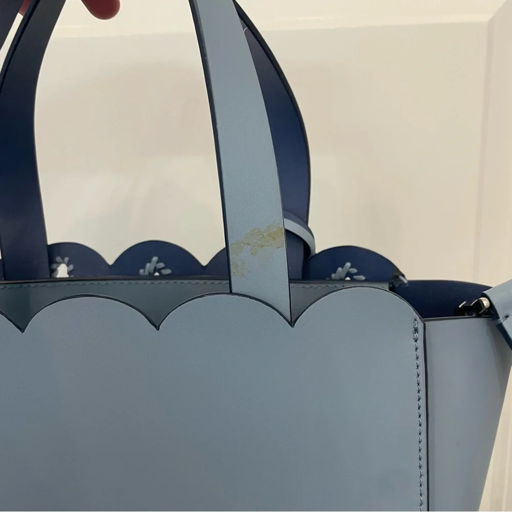 KATE SPADE Magnolia Street Mini Mina Eyelet Satchel - Pastel Blue - Picture 7 of 15